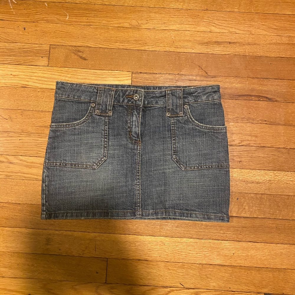 Buffalo David Bitton Mini denim skirt with pockets on the back